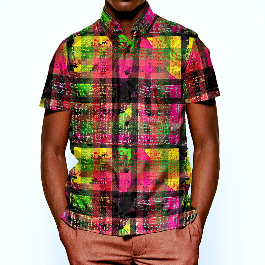 JCRT The Ragged Kingdom Love Infinite Plaid Short Sleeve Shirt | M